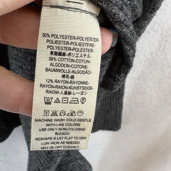 We the Free Londontown Thermal Top Women's Medium Gray Off Shoulder Long Sleeve - Picture 8 of 8